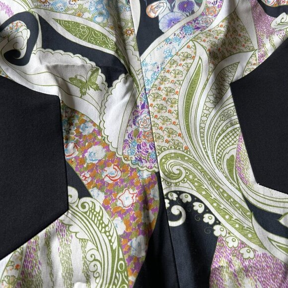 Etro Size 46 Made in Italy Art to Wear Art Deco Dress - Picture 7 of 11